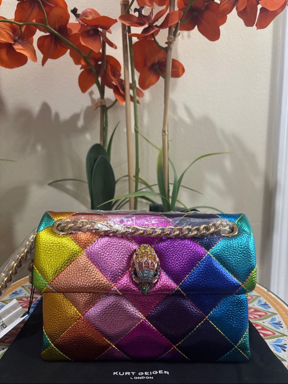 Kurt Geiger Mini Kensington Leather Crossbody Bag